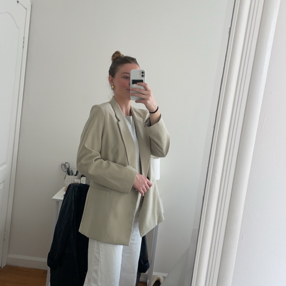 Zara Light Olive Green Women's Blazer